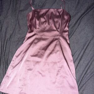 Sunday Best Elegant Pink Satin Dress 4